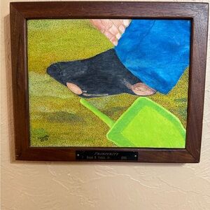 Original vintage Prosperity Framed Art signed